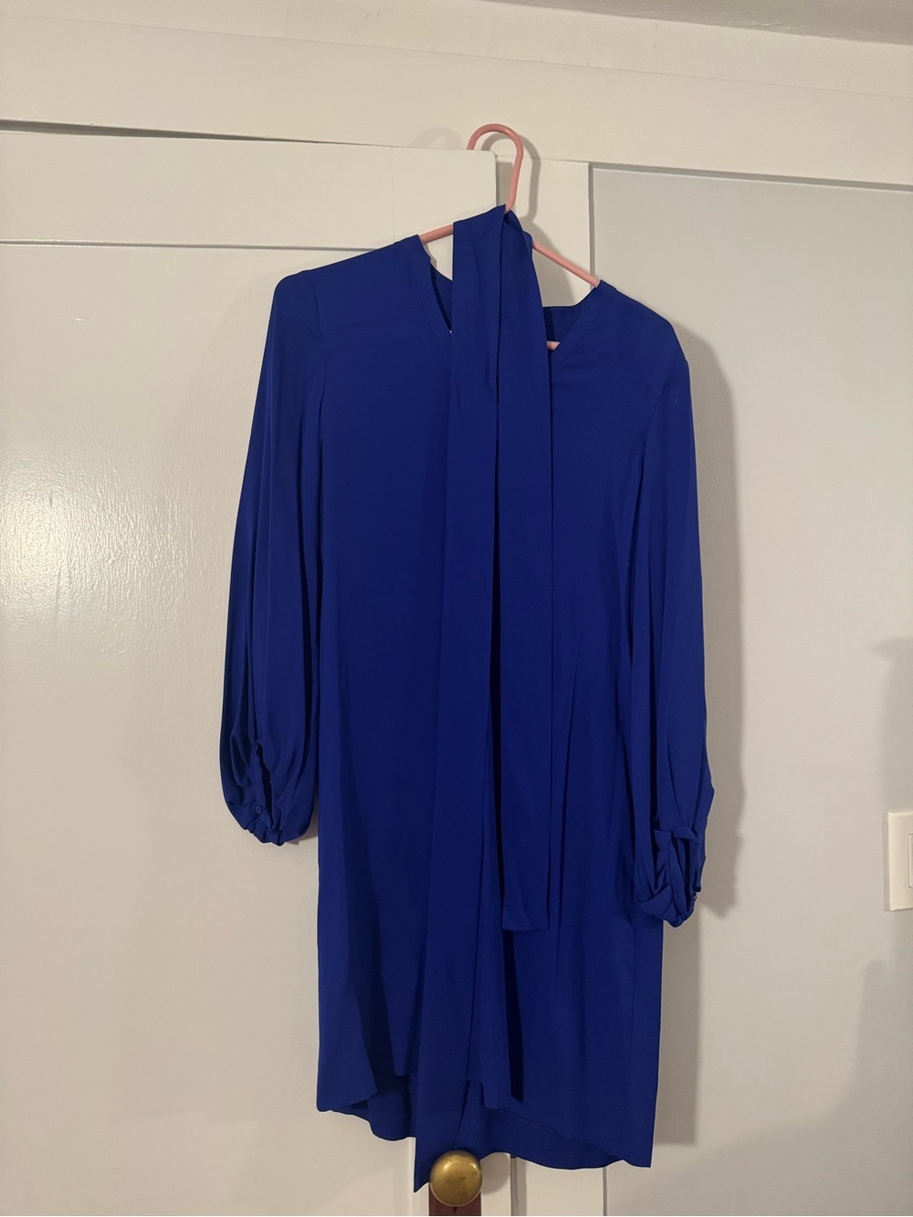 DVF Royal Blue Belted Shift Dress